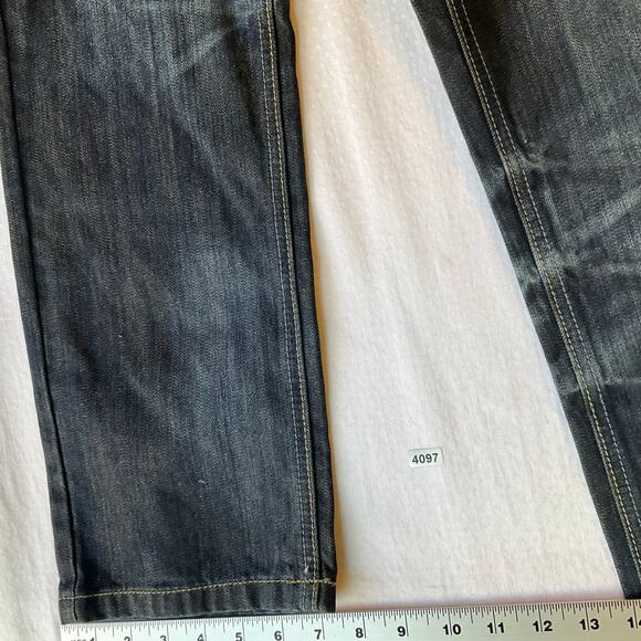 rue21 Black Men Jeans size 30x30 Dark Blue Mid Rise Straight Leg NWT - Picture 7 of 12
